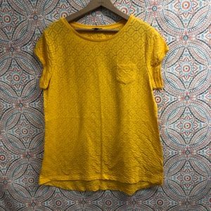 3/$21 Yellow Textured Pocket Tee